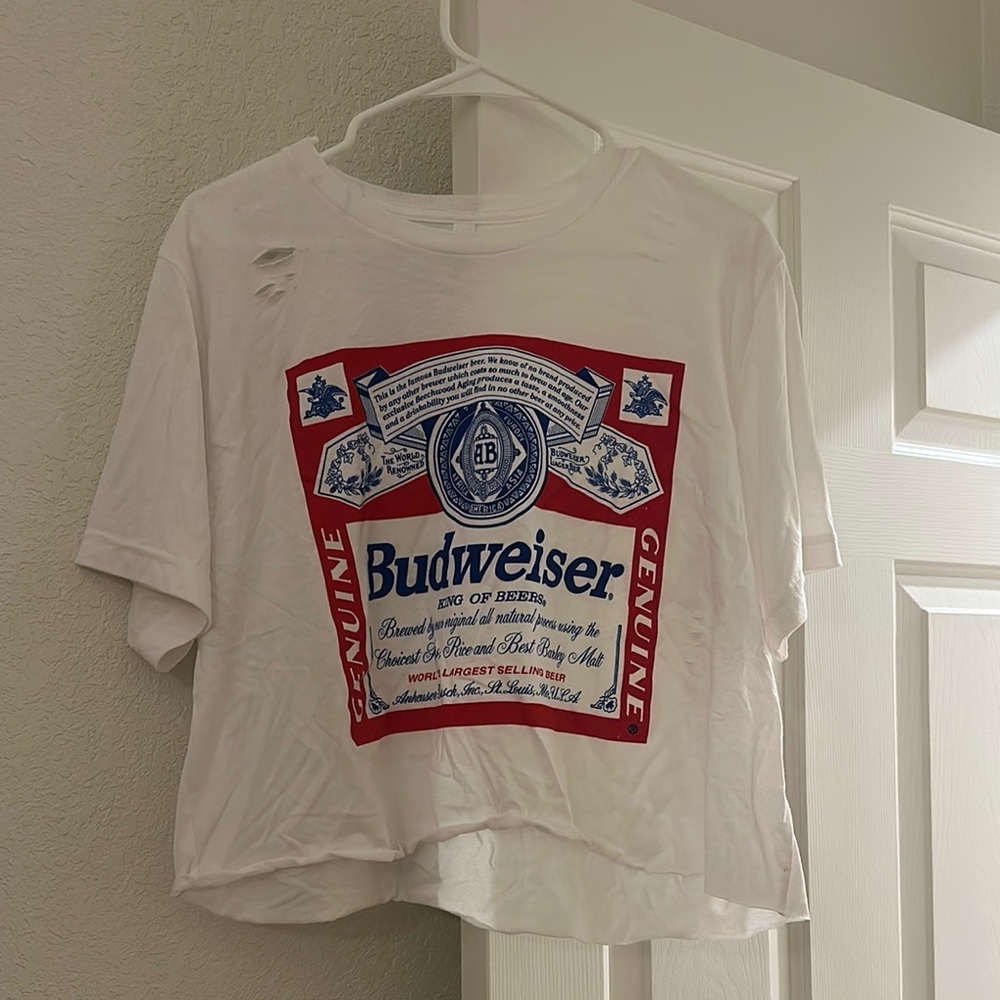 Budweiser Red and Blue Logo T-Shirt